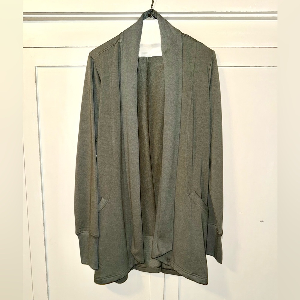 90 Degree By Reflex Olive Green Cardigan